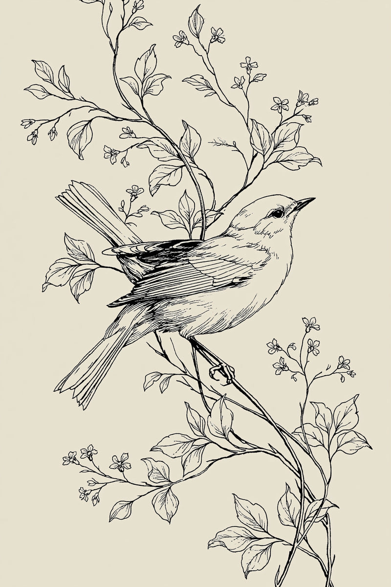 Bird And Botanical Vine Birds from Birds Embroidery Book 2, a digital embroidery design reference for machine embroidery designs, embroidery patterns and botanical and floral embroidery.