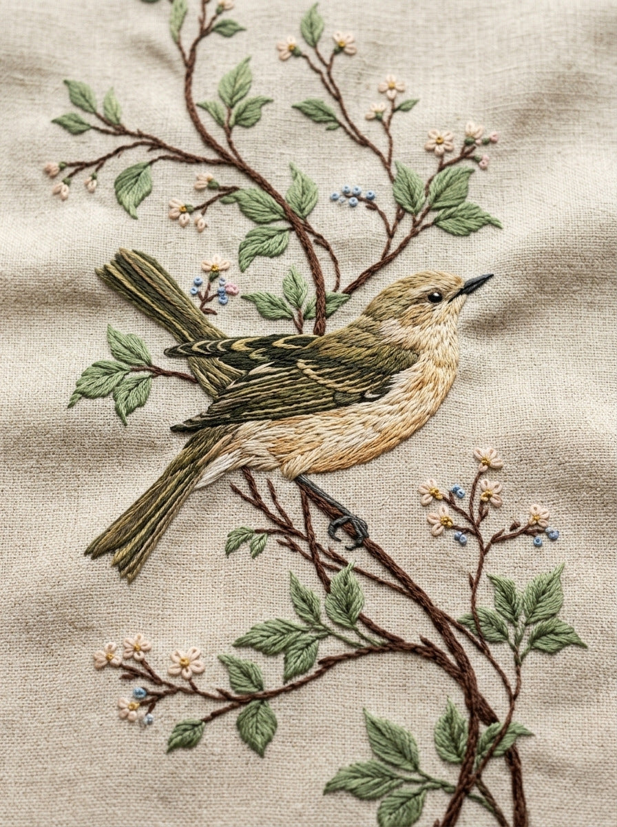 Bird And Botanical Vine Birds from Birds Embroidery Book 2, a digital embroidery design reference for machine embroidery designs, embroidery patterns and botanical and floral embroidery.