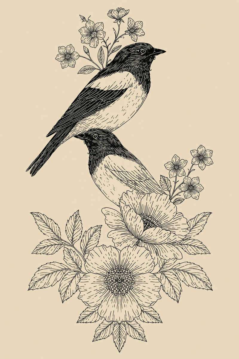 Bird Collar Accent Birds Embroidery from Birds Embroidery Book 4, a digital embroidery design reference for machine embroidery designs, embroidery patterns and garment placement ideas.