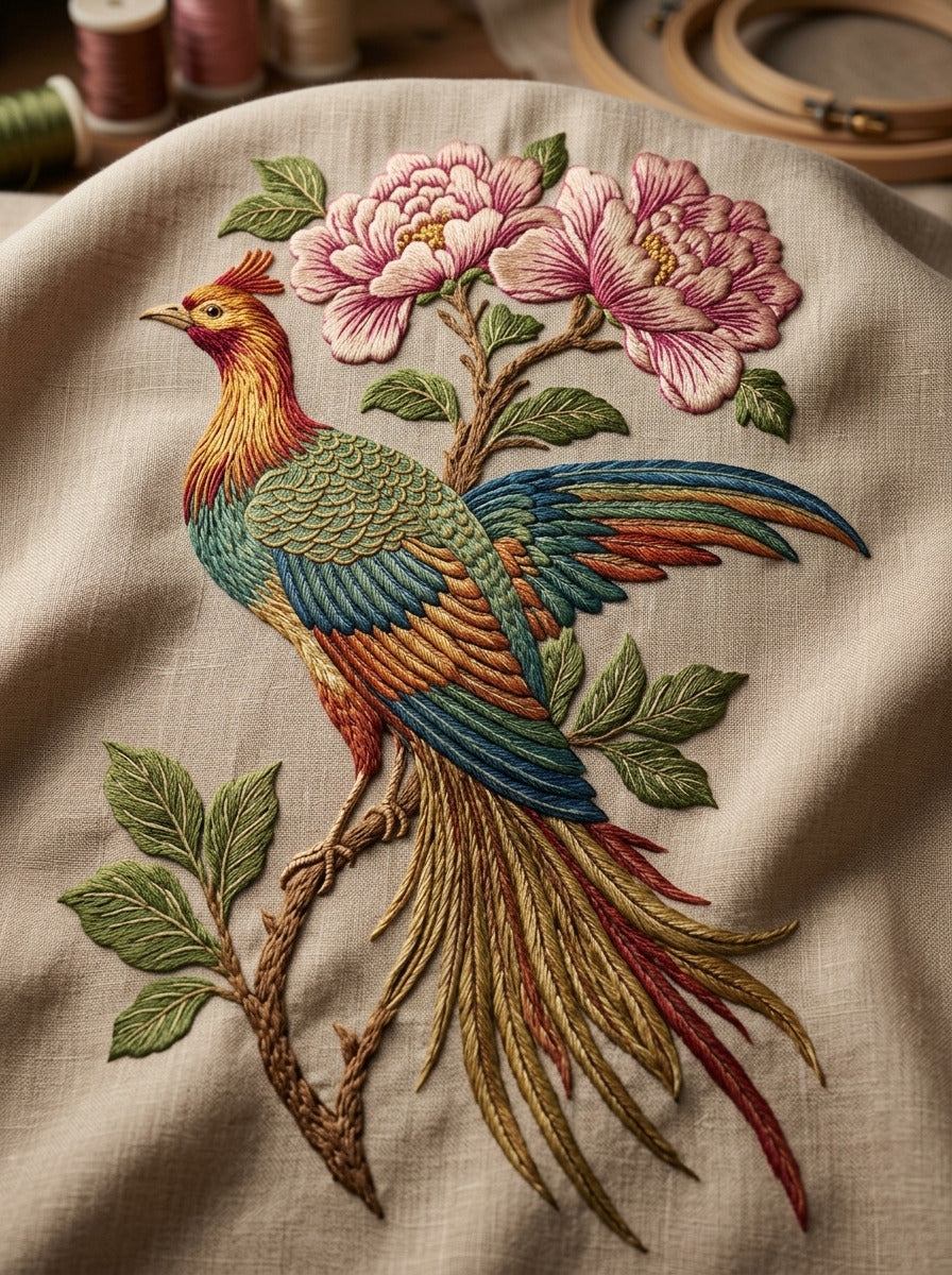 Bird Jacket Back Motif Birds from Birds Embroidery Book 1, a digital embroidery design reference for machine embroidery designs, embroidery patterns and garment placement ideas.