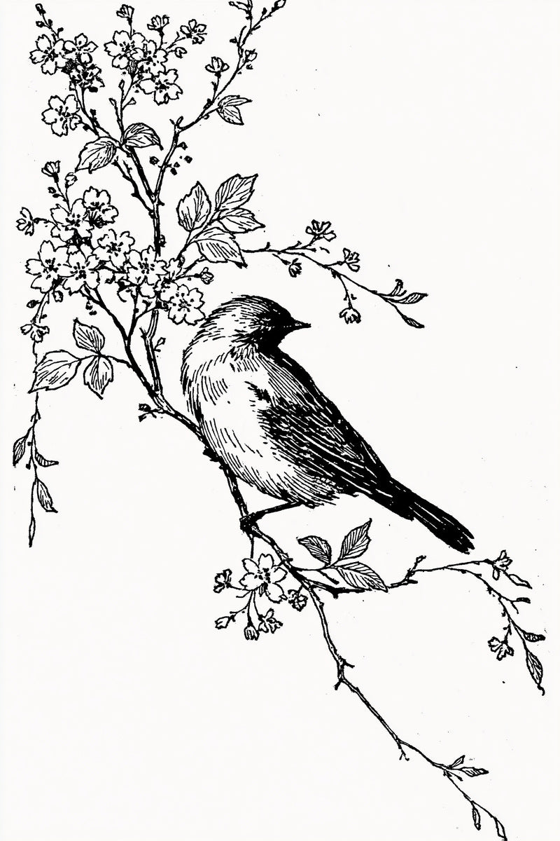 Bird Napkin Corner Motif Birds from Birds Embroidery Book 1, a digital embroidery design reference for machine embroidery designs, embroidery patterns and corner embroidery.