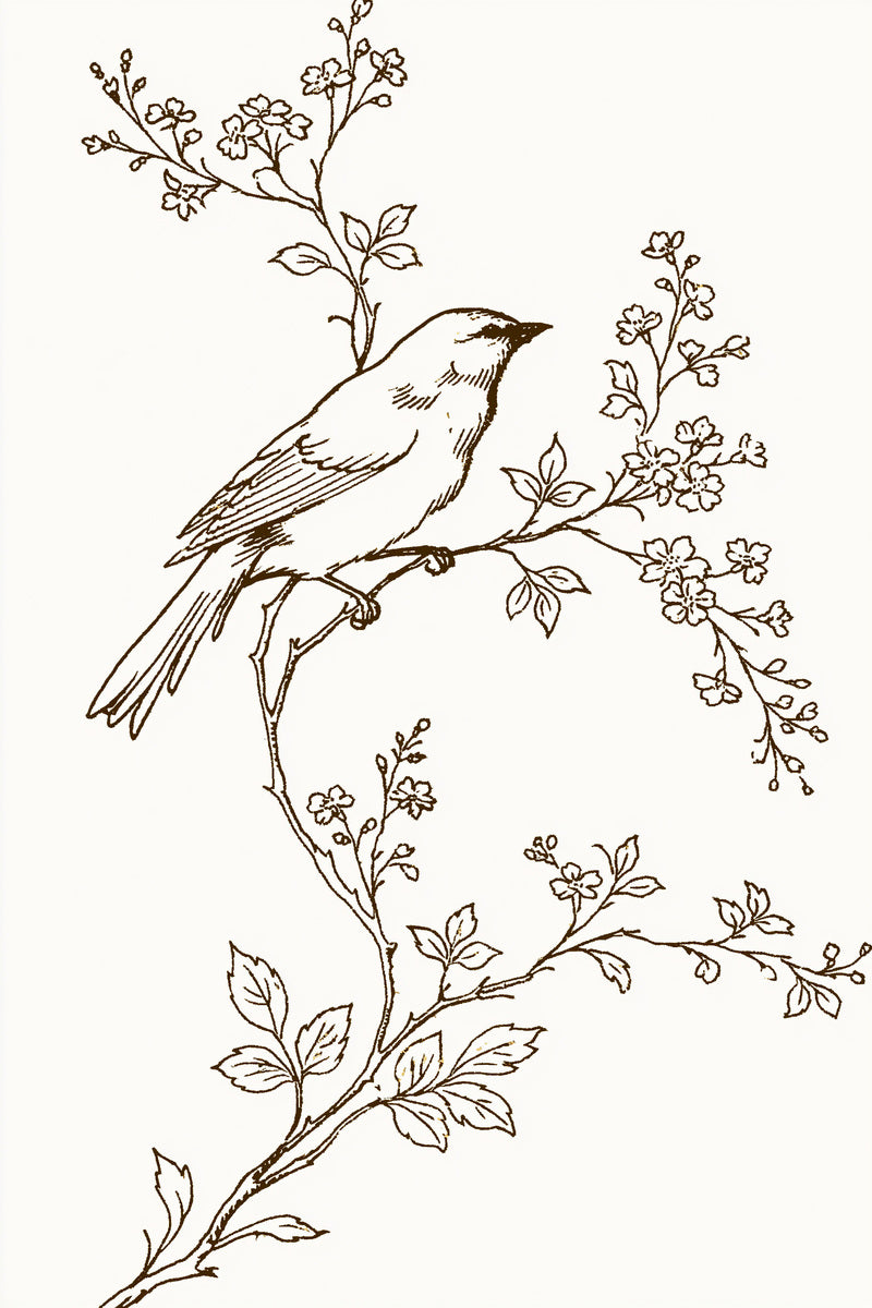 Bird Napkin Corner Motif Birds from Birds Embroidery Book 3, a digital embroidery design reference for machine embroidery designs, embroidery patterns and corner embroidery.
