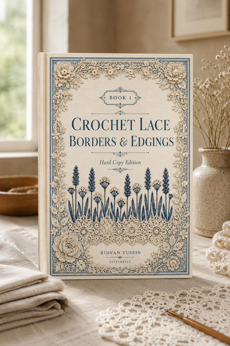 Book 10 Crochet Lace Borders And Edgings 1 Book 03 from Crochet Lace Borders & Edgings Book 1, a digital embroidery design reference for machine embroidery designs, embroidery patterns and border and edge embroidery.