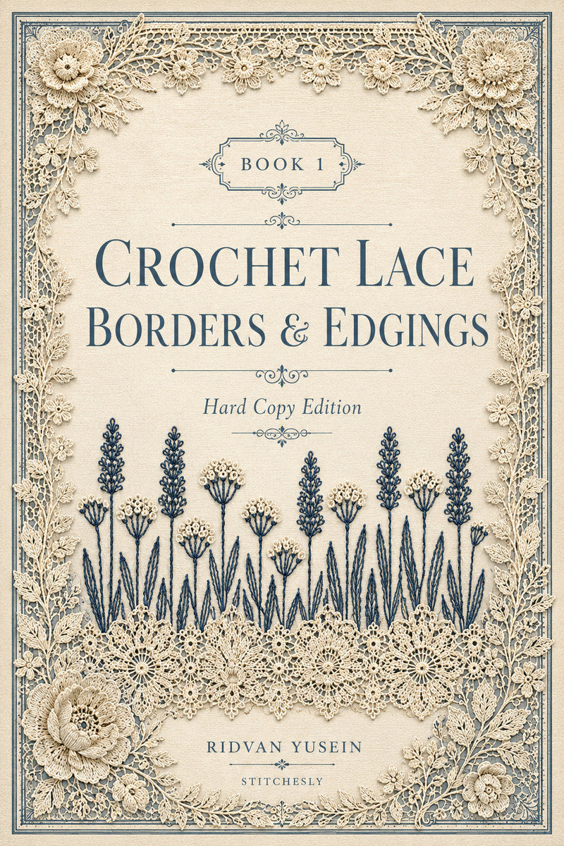 Book 10 Crochet Lace Borders And Edgings 1 Book from Crochet Lace Borders & Edgings Book 1, a digital embroidery design reference for machine embroidery designs, embroidery patterns and border and edge embroidery.