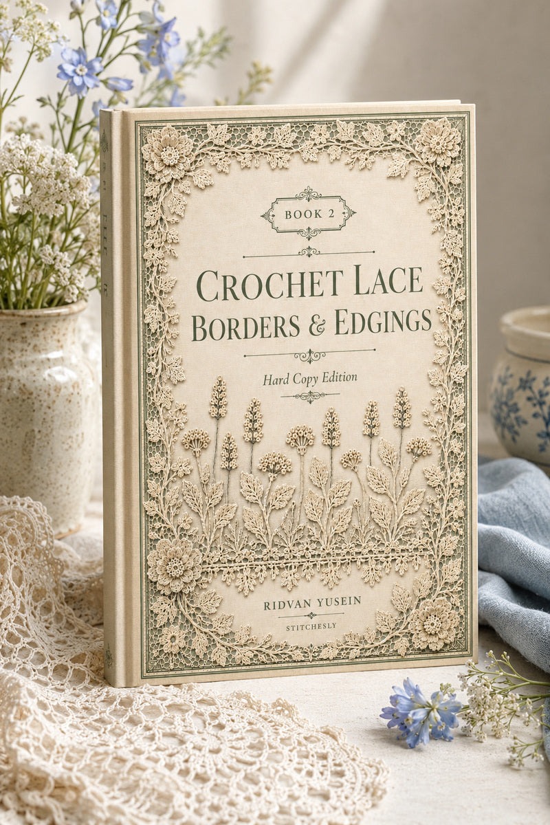 Book 10 Crochet Lace Borders And Edgings 2 Book 02 from Crochet Lace Borders & Edgings Book 2, a digital embroidery design reference for machine embroidery designs, embroidery patterns and border and edge embroidery.