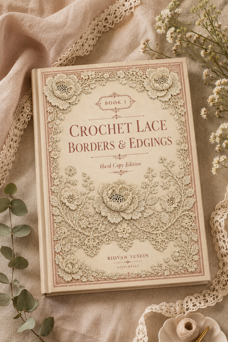 Book 10 Crochet Lace Borders And Edgings 3 Book 02 from Crochet Lace Borders & Edgings Book 3, a digital embroidery design reference for machine embroidery designs, embroidery patterns and border and edge embroidery.