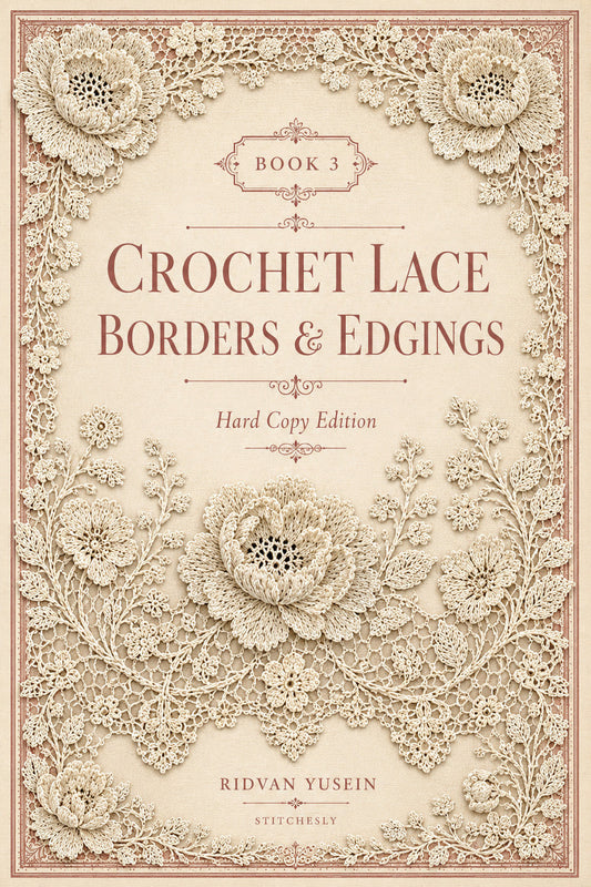 Book 10 Crochet Lace Borders And Edgings 3 Book from Crochet Lace Borders & Edgings Book 3, a digital embroidery design reference for machine embroidery designs, embroidery patterns and border and edge embroidery.