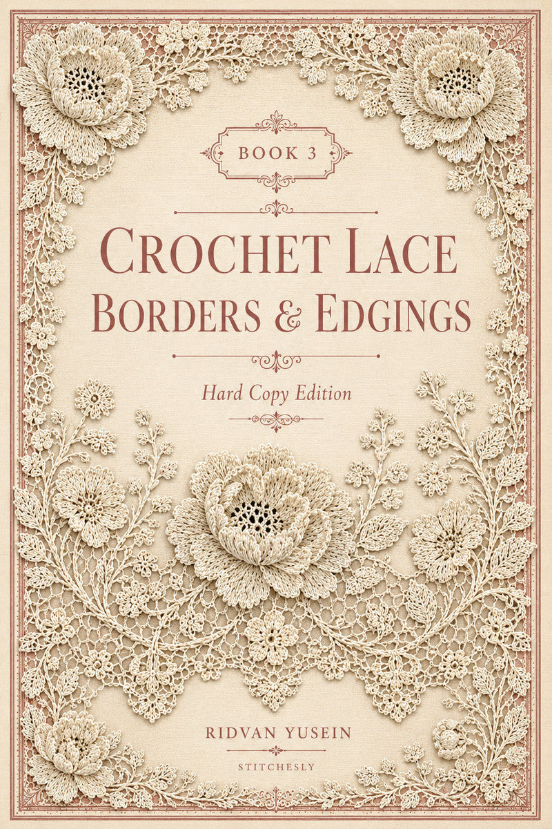 Book 10 Crochet Lace Borders And Edgings 3 Book from Crochet Lace Borders & Edgings Book 3, a digital embroidery design reference for machine embroidery designs, embroidery patterns and border and edge embroidery.