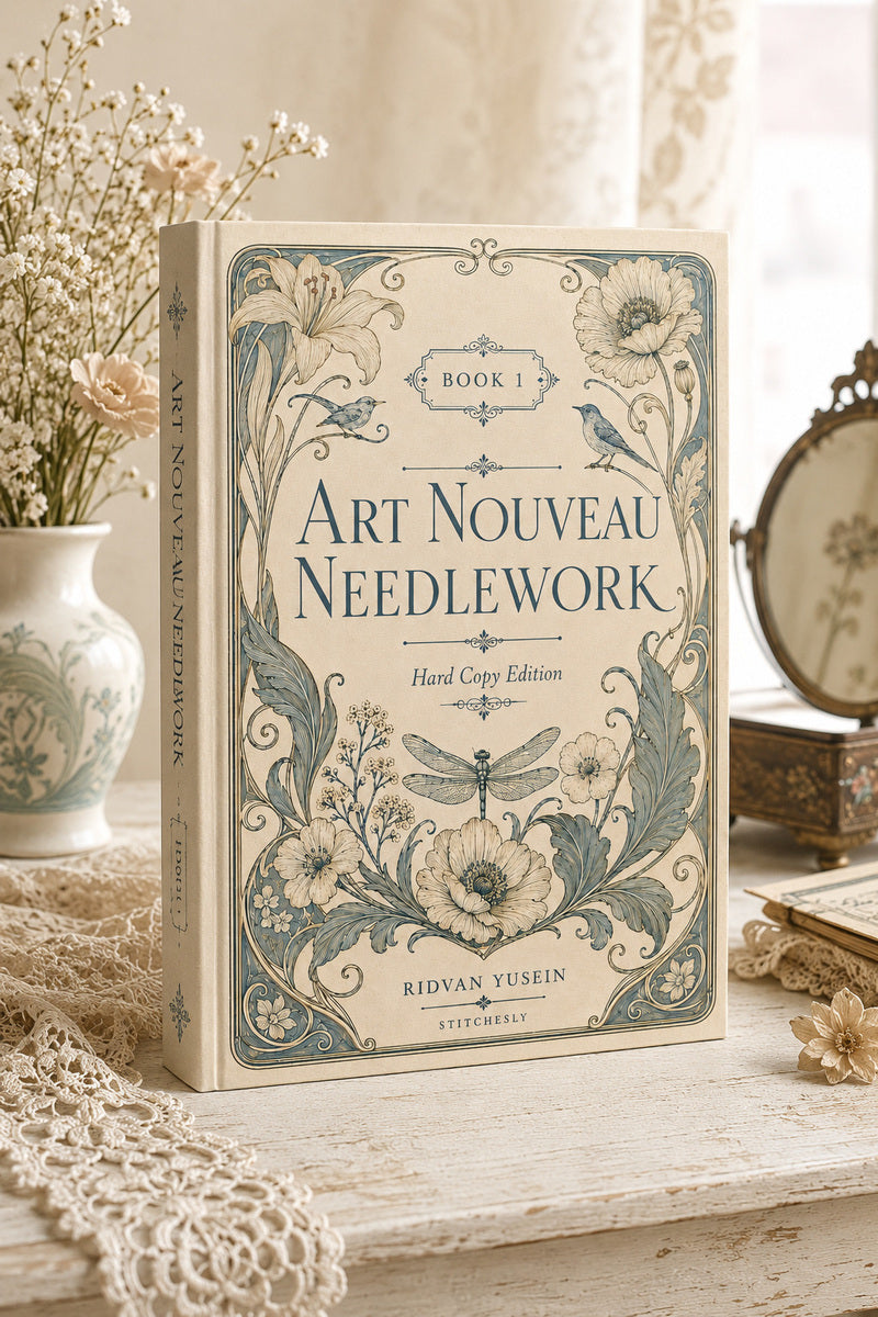 Book 11 Art Nouveau Needlework 1 Book from Art Nouveau Needlework Book 1, a digital embroidery design reference for machine embroidery designs, embroidery patterns and embroidery design reference.