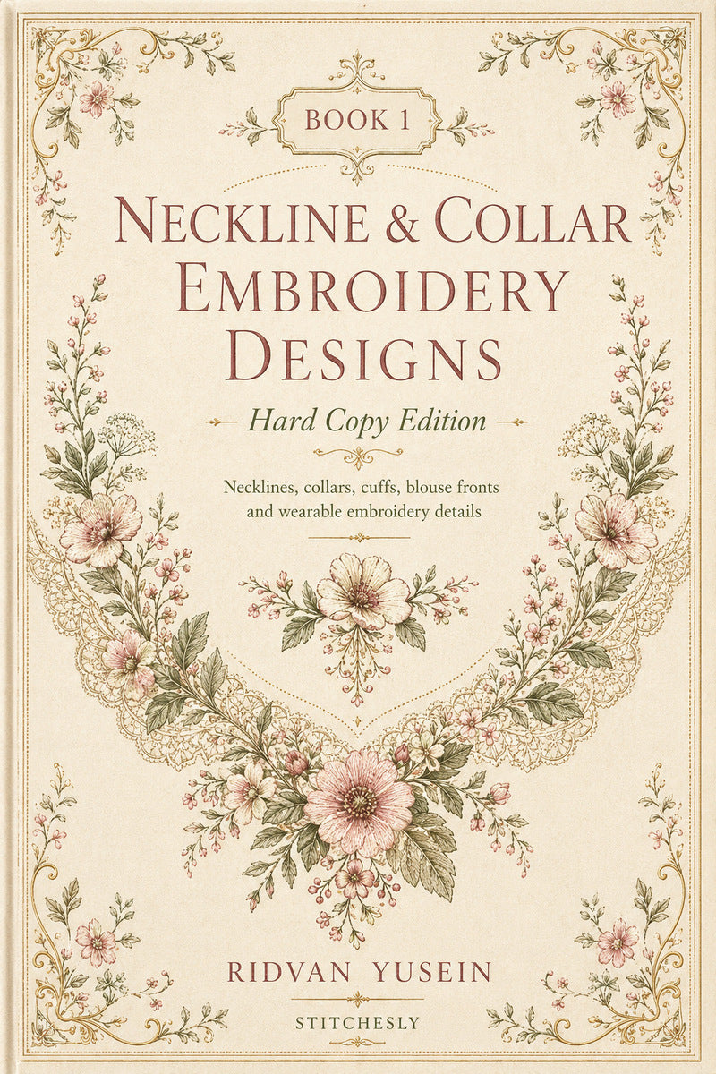 Book 8 Neckline And Collar Embroidery Designs 1 Book 03 from Neckline & Collar Embroidery Designs Book 1, a digital embroidery design reference for machine embroidery designs, embroidery patterns and garment placement ideas.
