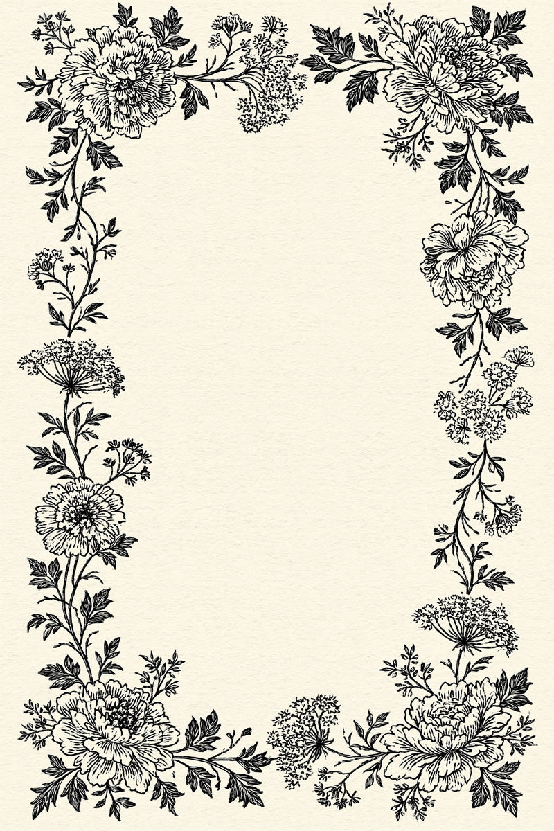Botanical Border System Classic Frame from Classic Frames & Borders Book 5, a digital embroidery design reference for machine embroidery designs, embroidery patterns and border and edge embroidery.