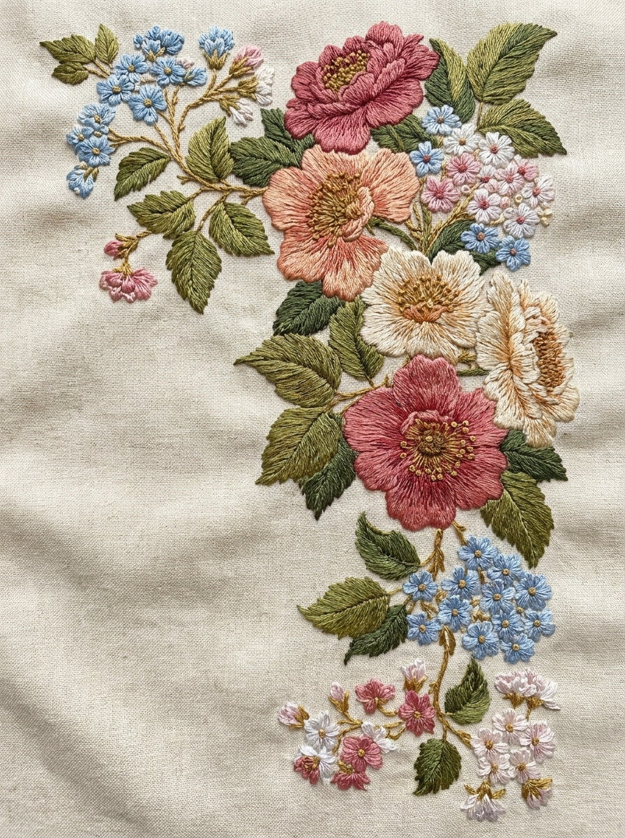 Botanical Border System Classic Frame from Classic Frames & Borders Book 3, a digital embroidery design reference for machine embroidery designs, embroidery patterns and border and edge embroidery.