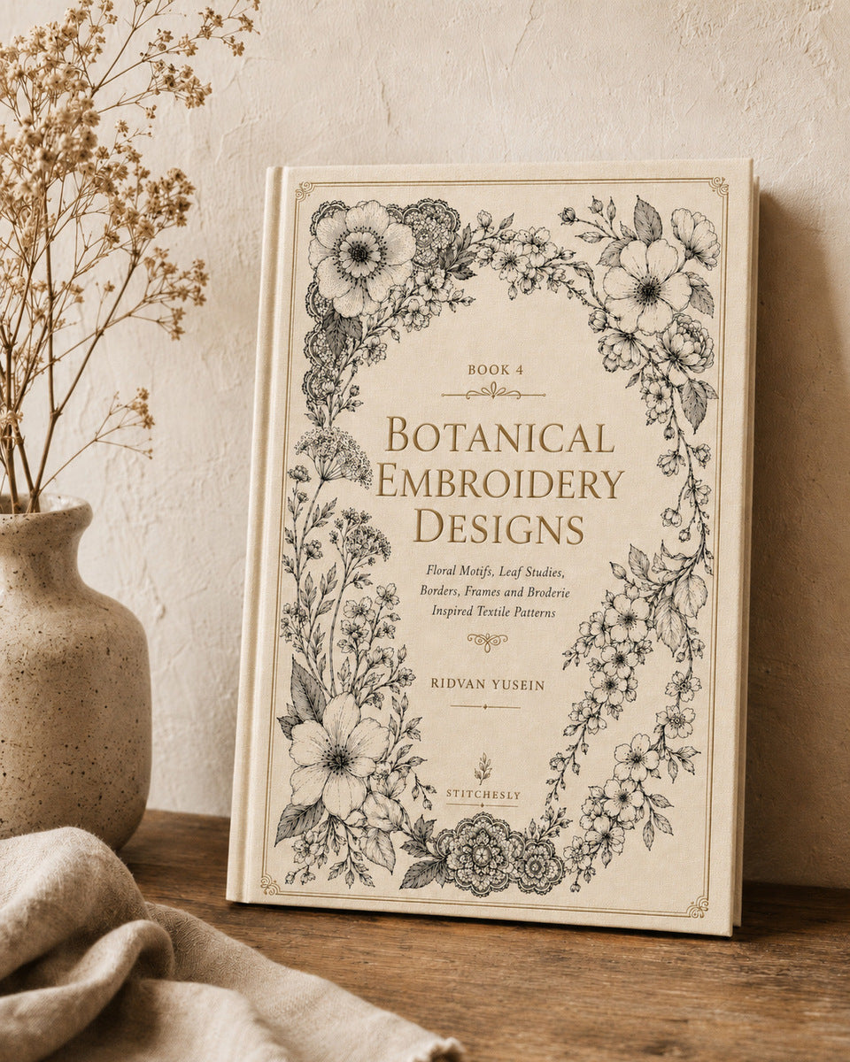 Botanical Embroidery Designs Book 03 from Botanical Embroidery Designs Book 4, a digital embroidery design reference for machine embroidery designs, embroidery patterns and botanical and floral embroidery.