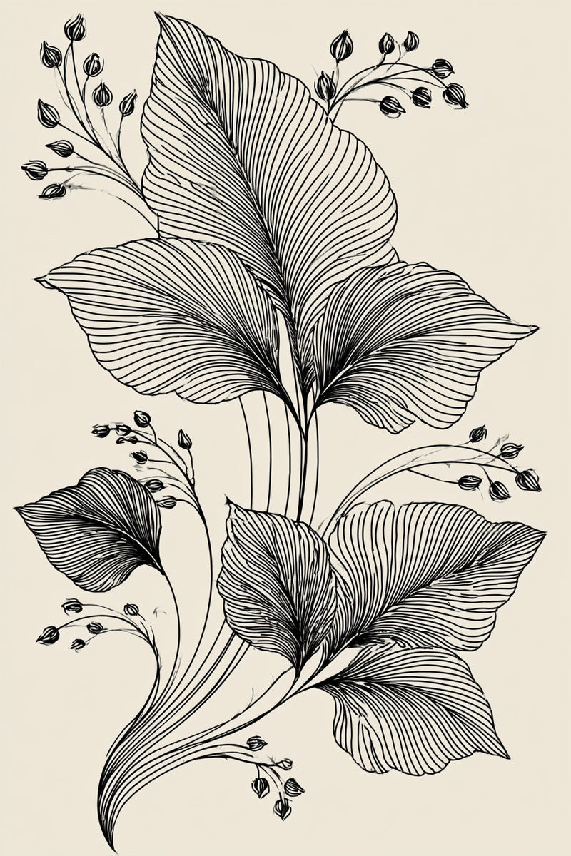 Botanical Filler Leaf Cluster from Botanical Embroidery Designs Book 3, a digital embroidery design reference for machine embroidery designs, embroidery patterns and botanical and floral embroidery.