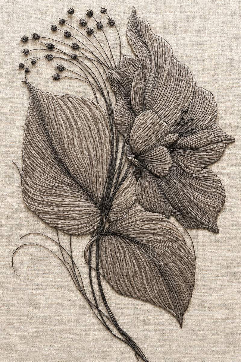 Botanical Filler Leaf Cluster from Botanical Embroidery Designs Book 4, a digital embroidery design reference for machine embroidery designs, embroidery patterns and botanical and floral embroidery.