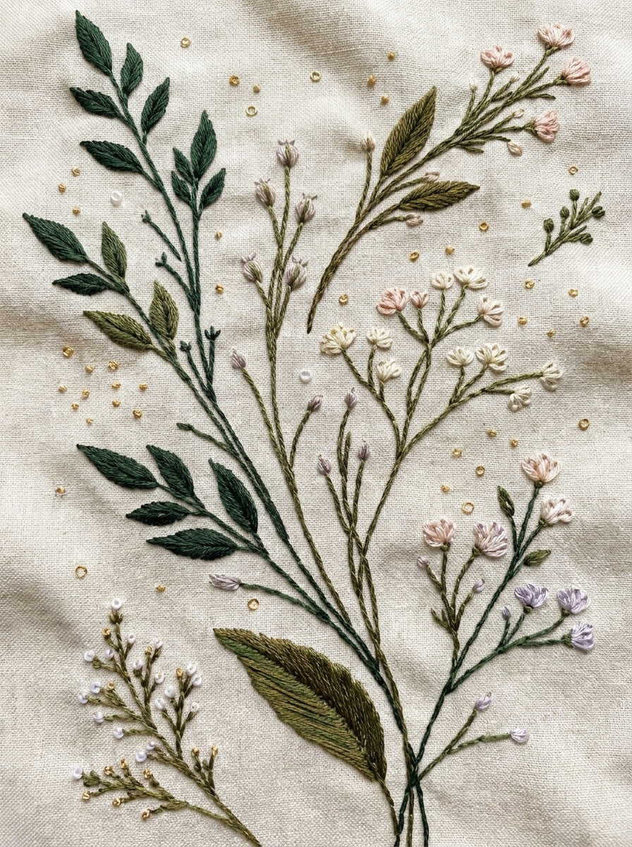 Botanical Filler Scatter System Botanical 02 from Botanical Sprig Library Book 10, a digital embroidery design reference for machine embroidery designs, embroidery patterns and small motif and accent designs.