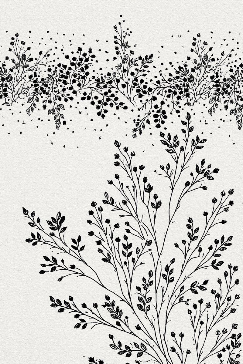 Botanical Sprig Border from Botanical Sprig Library Book 3, a digital embroidery design reference for machine embroidery designs, embroidery patterns and border and edge embroidery.