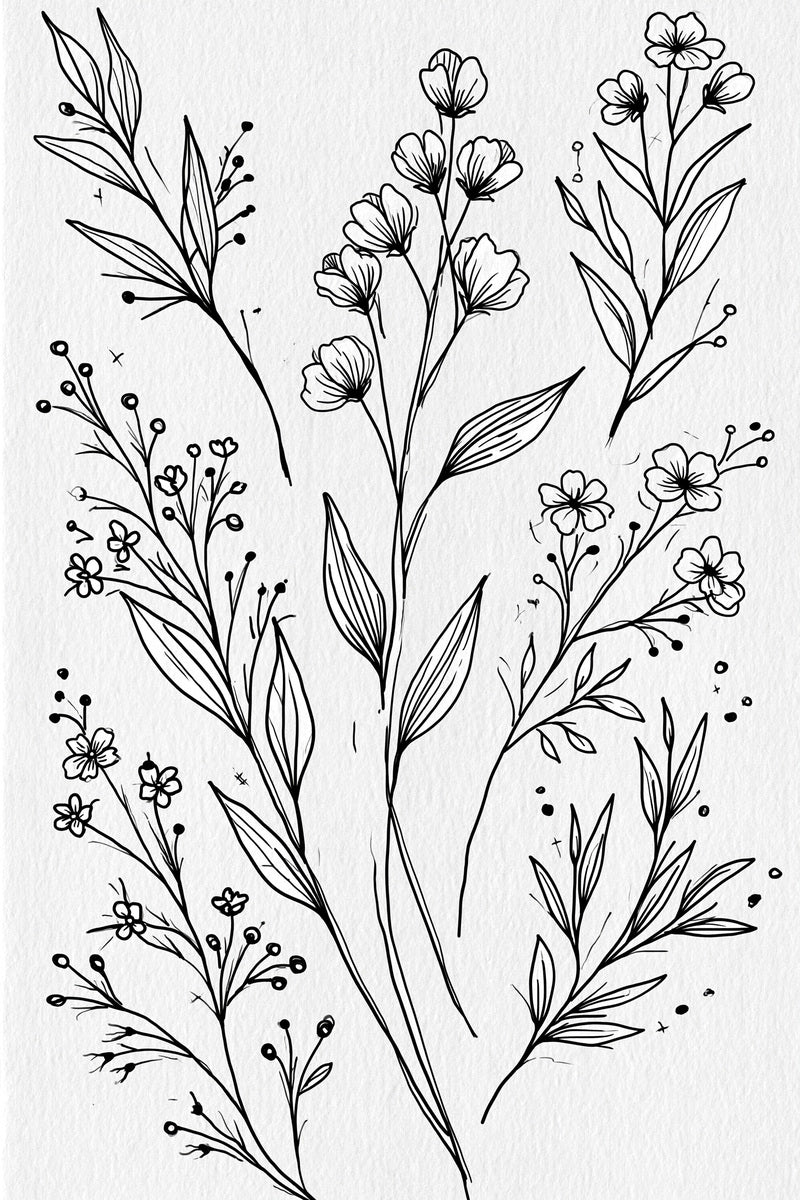 Botanical Sprig Embroidery Pattern Book 02 from Botanical Sprig Library Book 9, a digital embroidery design reference for machine embroidery designs, embroidery patterns and small motif and accent designs.
