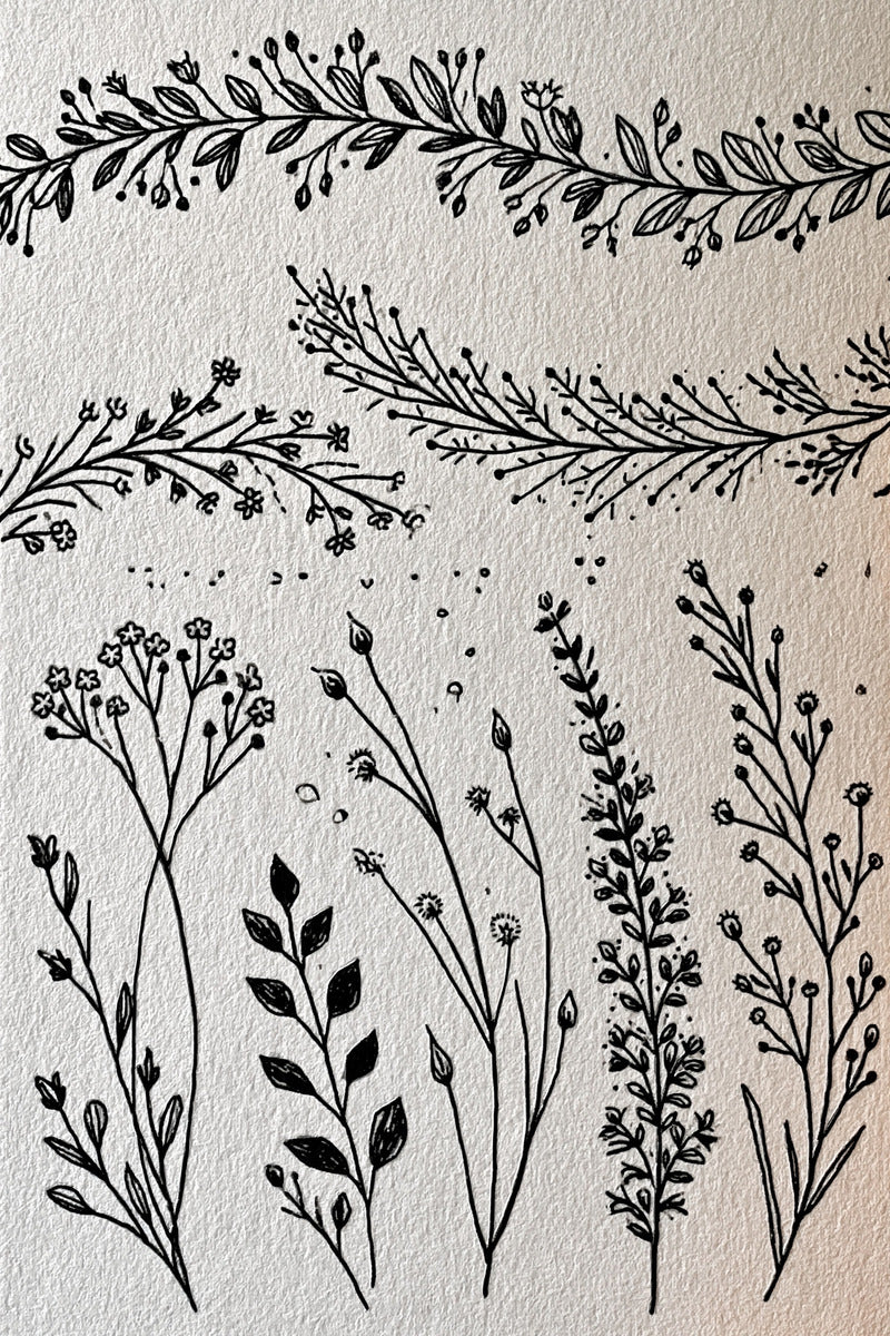 Botanical Sprig Embroidery Pattern Book 03 from Botanical Sprig Library Book 1, a digital embroidery design reference for machine embroidery designs, embroidery patterns and small motif and accent designs.