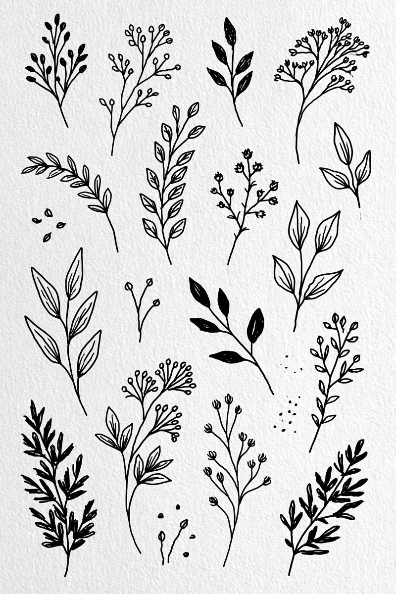 Botanical Sprig Embroidery Pattern Book 04 from Botanical Sprig Library Book 5, a digital embroidery design reference for machine embroidery designs, embroidery patterns and small motif and accent designs.