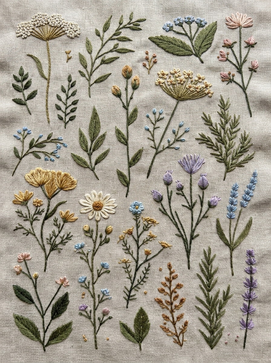 Botanical Sprig Embroidery Pattern Book 2 from Botanical Sprig Library Book 8, a digital embroidery design reference for machine embroidery designs, embroidery patterns and small motif and accent designs.