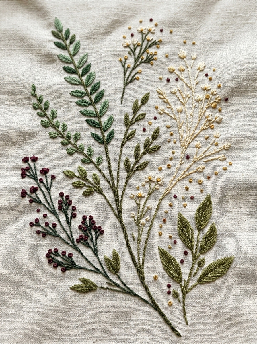 Botanical Sprig Embroidery Pattern Book 2 from Botanical Sprig Library Book 4, a digital embroidery design reference for machine embroidery designs, embroidery patterns and small motif and accent designs.