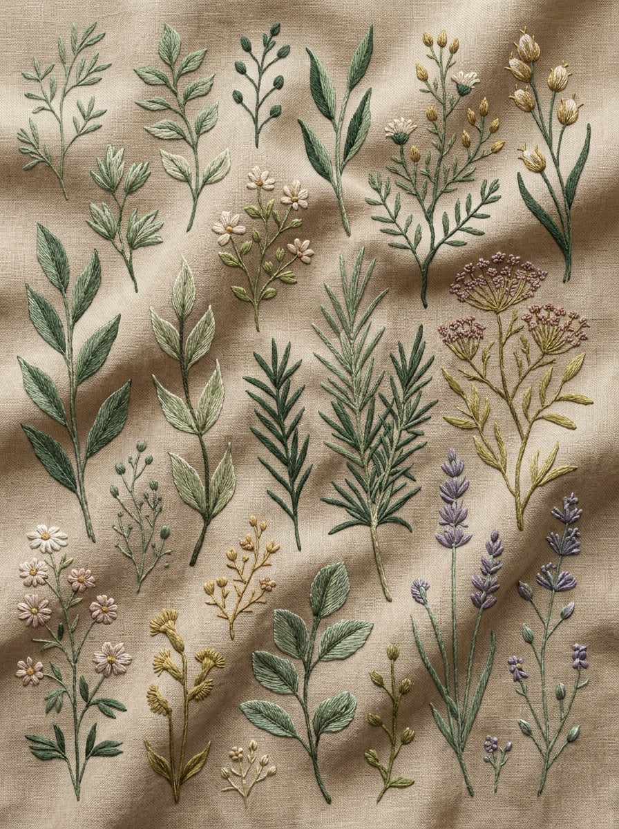 Botanical Sprig Embroidery Pattern Book 2 from Botanical Sprig Library Book 7, a digital embroidery design reference for machine embroidery designs, embroidery patterns and small motif and accent designs.