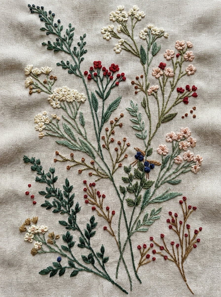 Botanical Sprig Embroidery Pattern Book 2 from Botanical Sprig Library Book 5, a digital embroidery design reference for machine embroidery designs, embroidery patterns and small motif and accent designs.