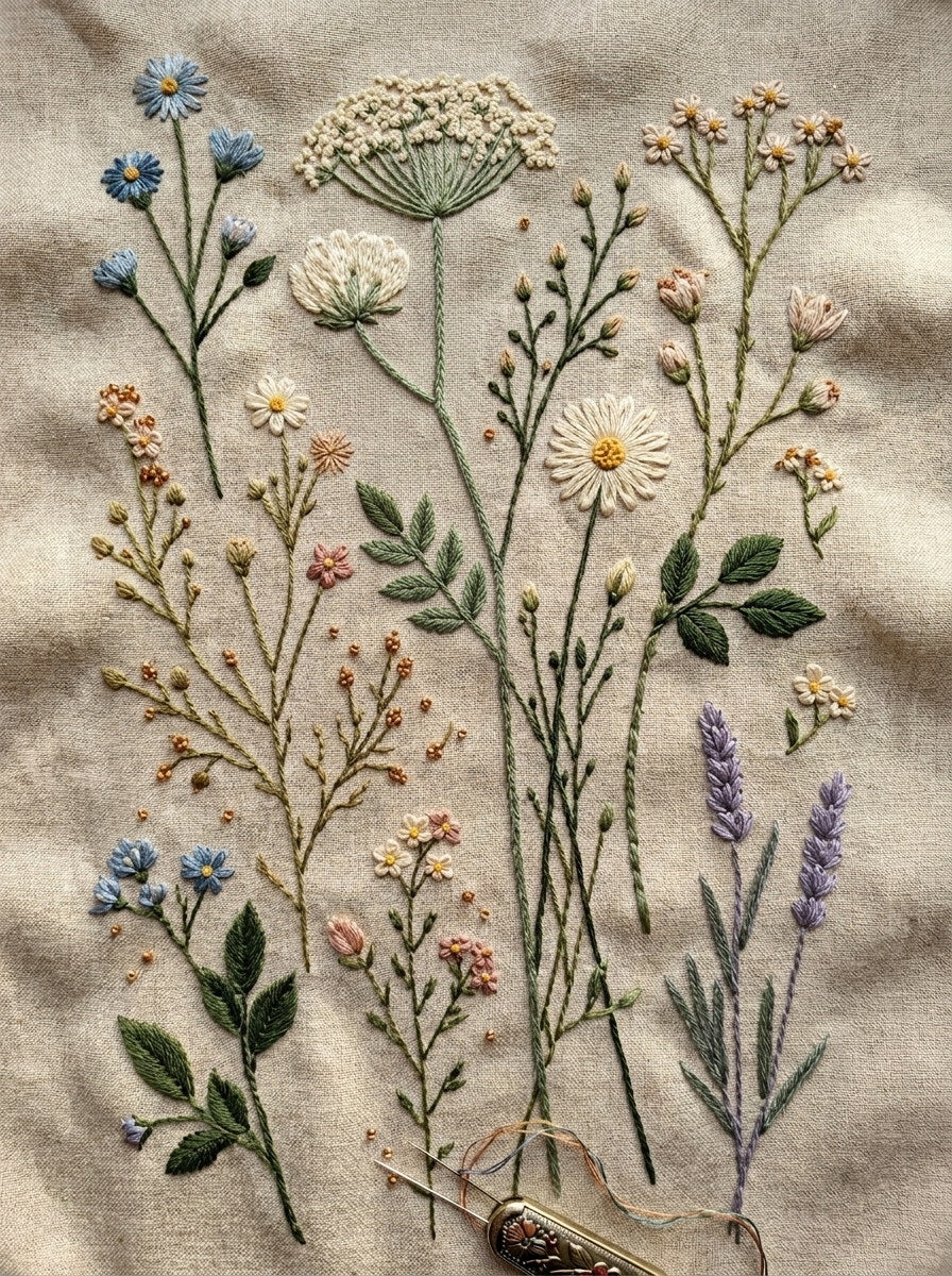 Botanical Sprig Embroidery Pattern Book 4 from Botanical Sprig Library Book 4, a digital embroidery design reference for machine embroidery designs, embroidery patterns and small motif and accent designs.