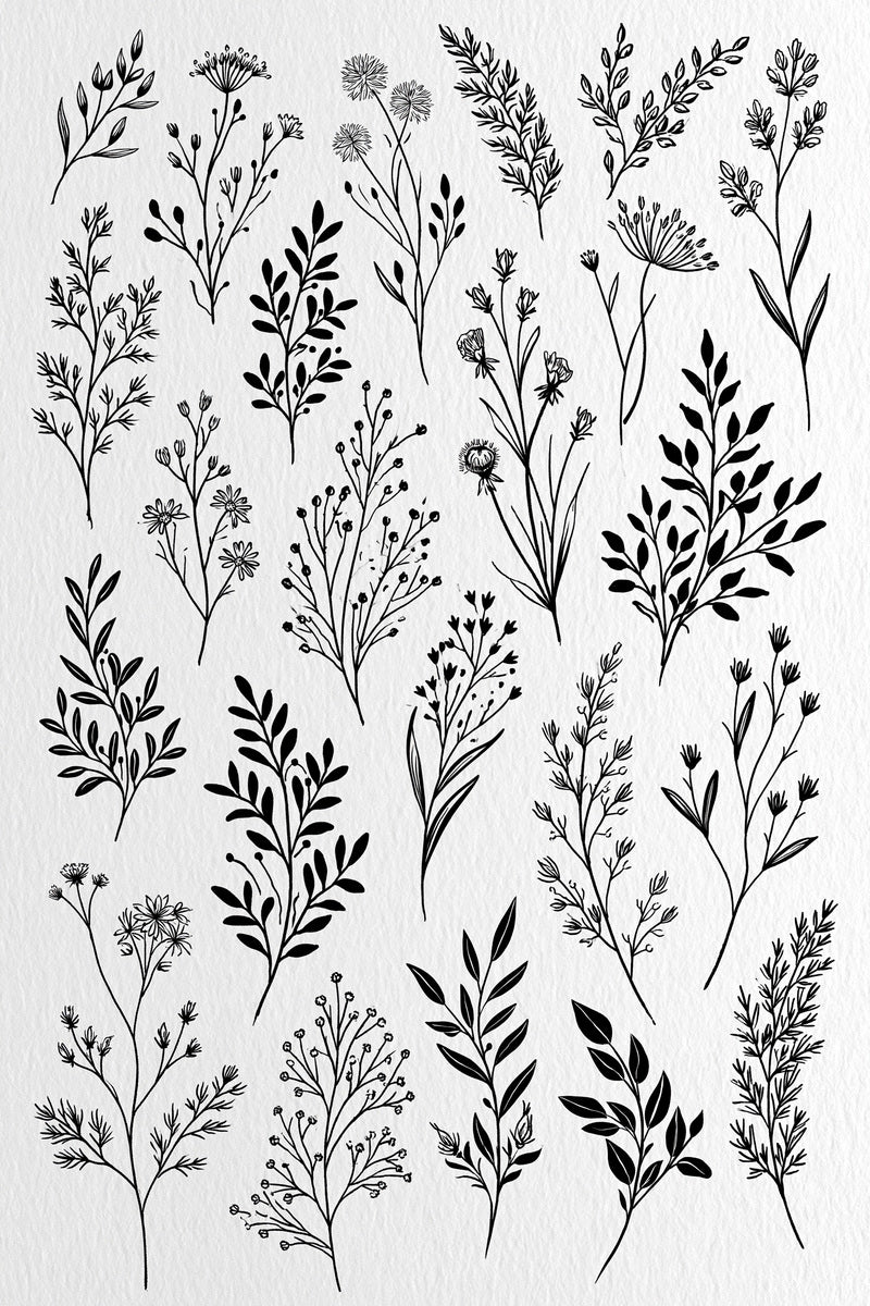 Botanical Sprig Embroidery Pattern Book from Botanical Sprig Library Book 1, a digital embroidery design reference for machine embroidery designs, embroidery patterns and small motif and accent designs.