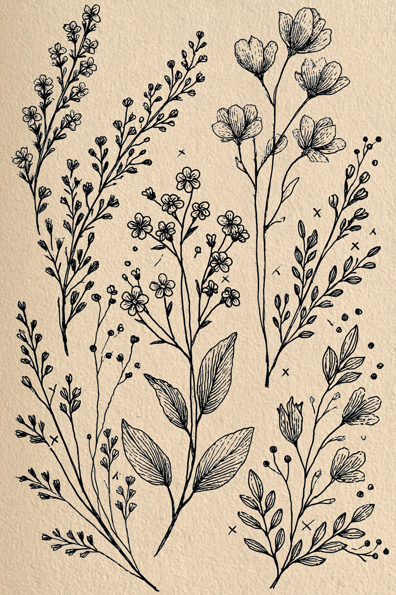 Botanical Sprig Embroidery Pattern Book from Botanical Sprig Library Book 10, a digital embroidery design reference for machine embroidery designs, embroidery patterns and small motif and accent designs.