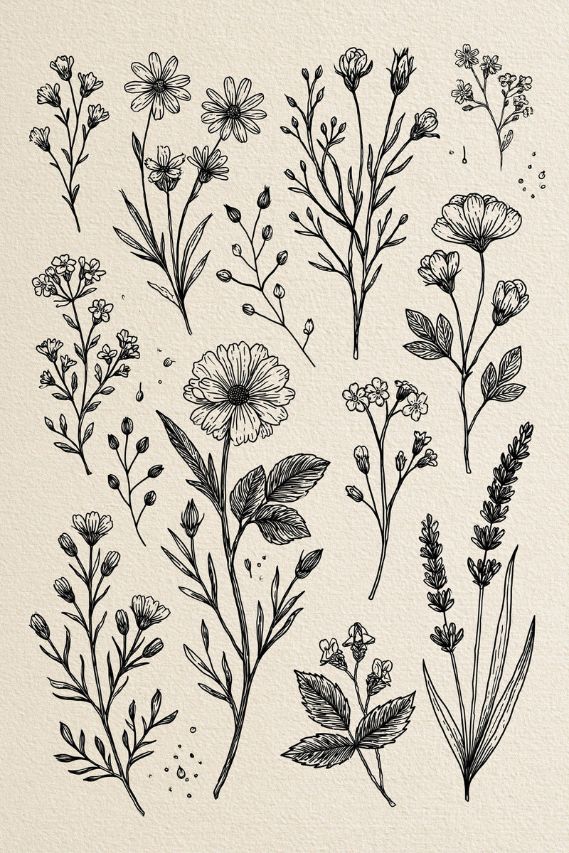 Botanical Sprig Embroidery Pattern Book from Botanical Sprig Library Book 3, a digital embroidery design reference for machine embroidery designs, embroidery patterns and small motif and accent designs.