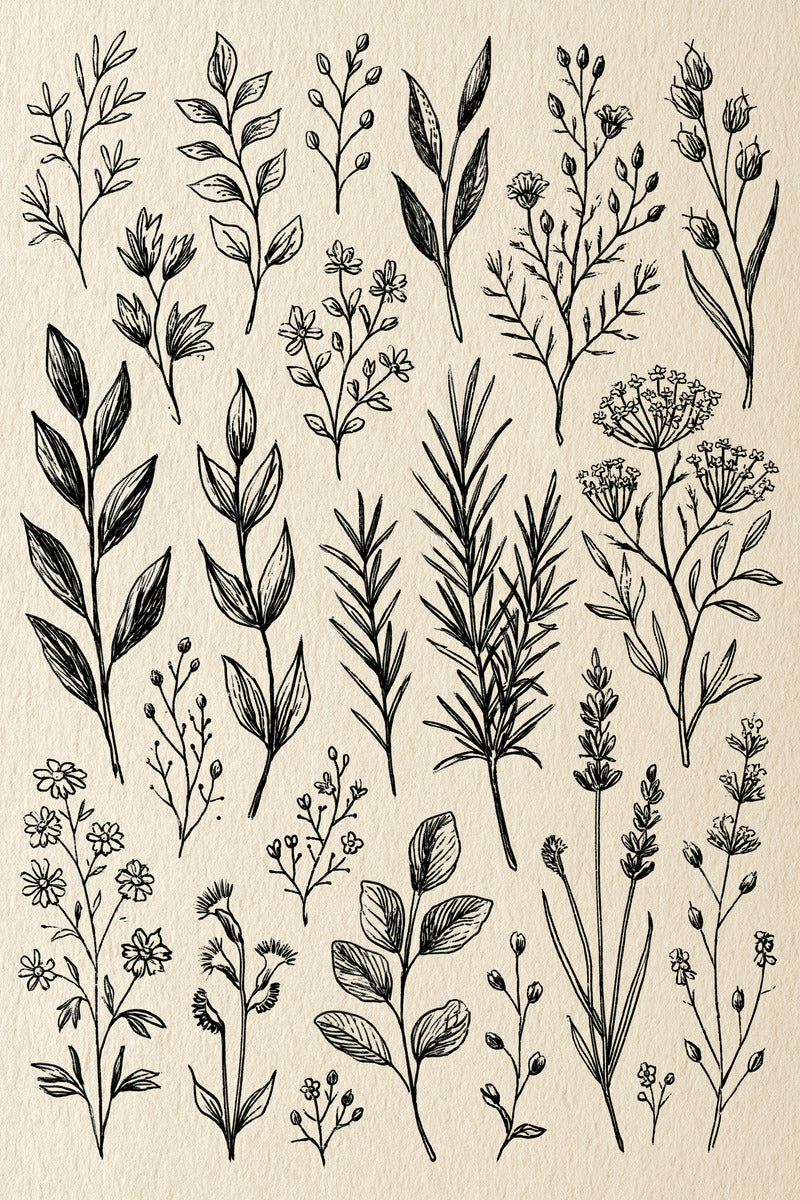 Botanical Sprig Embroidery Pattern Book from Botanical Sprig Library Book 7, a digital embroidery design reference for machine embroidery designs, embroidery patterns and small motif and accent designs.