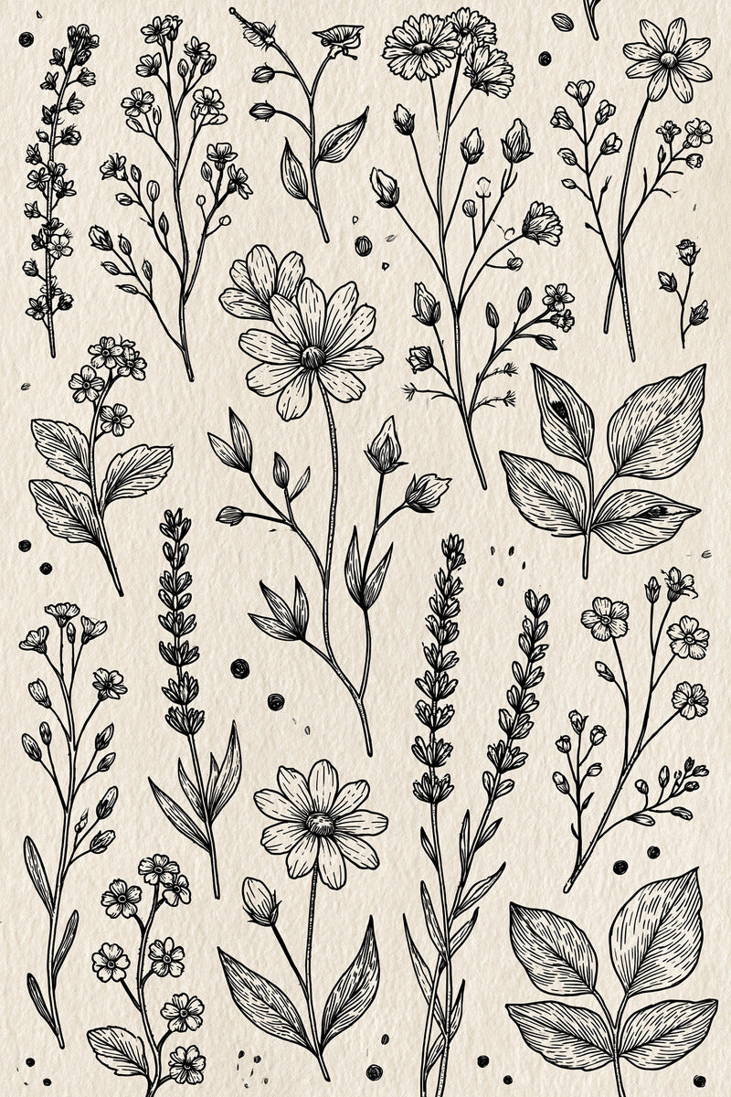 Botanical Sprig Embroidery Pattern Book from Botanical Sprig Library Book 9, a digital embroidery design reference for machine embroidery designs, embroidery patterns and small motif and accent designs.
