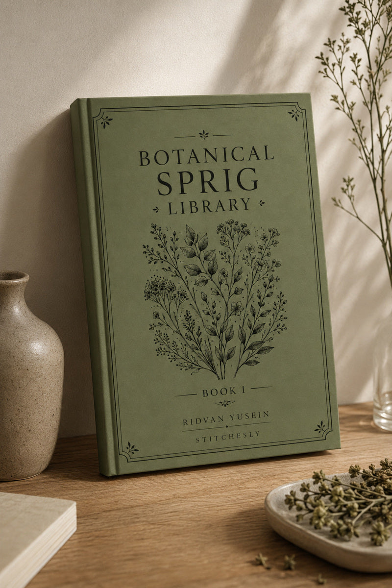 Botanical Sprig Library 1 Book 02 from Botanical Sprig Library Book 1, a digital embroidery design reference for machine embroidery designs, embroidery patterns and small motif and accent designs.