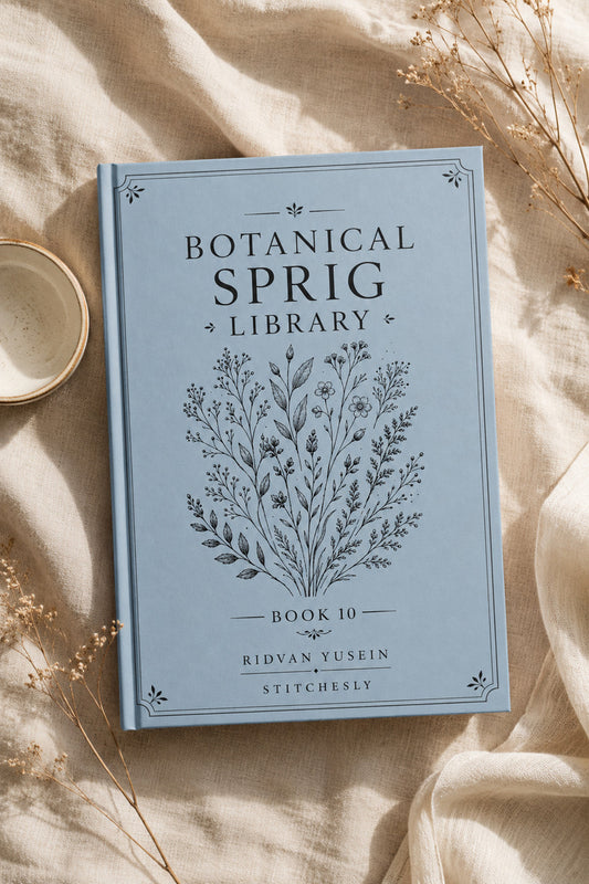 Botanical Sprig Library 10 Book 02 from Botanical Sprig Library Book 10, a digital embroidery design reference for machine embroidery designs, embroidery patterns and small motif and accent designs.