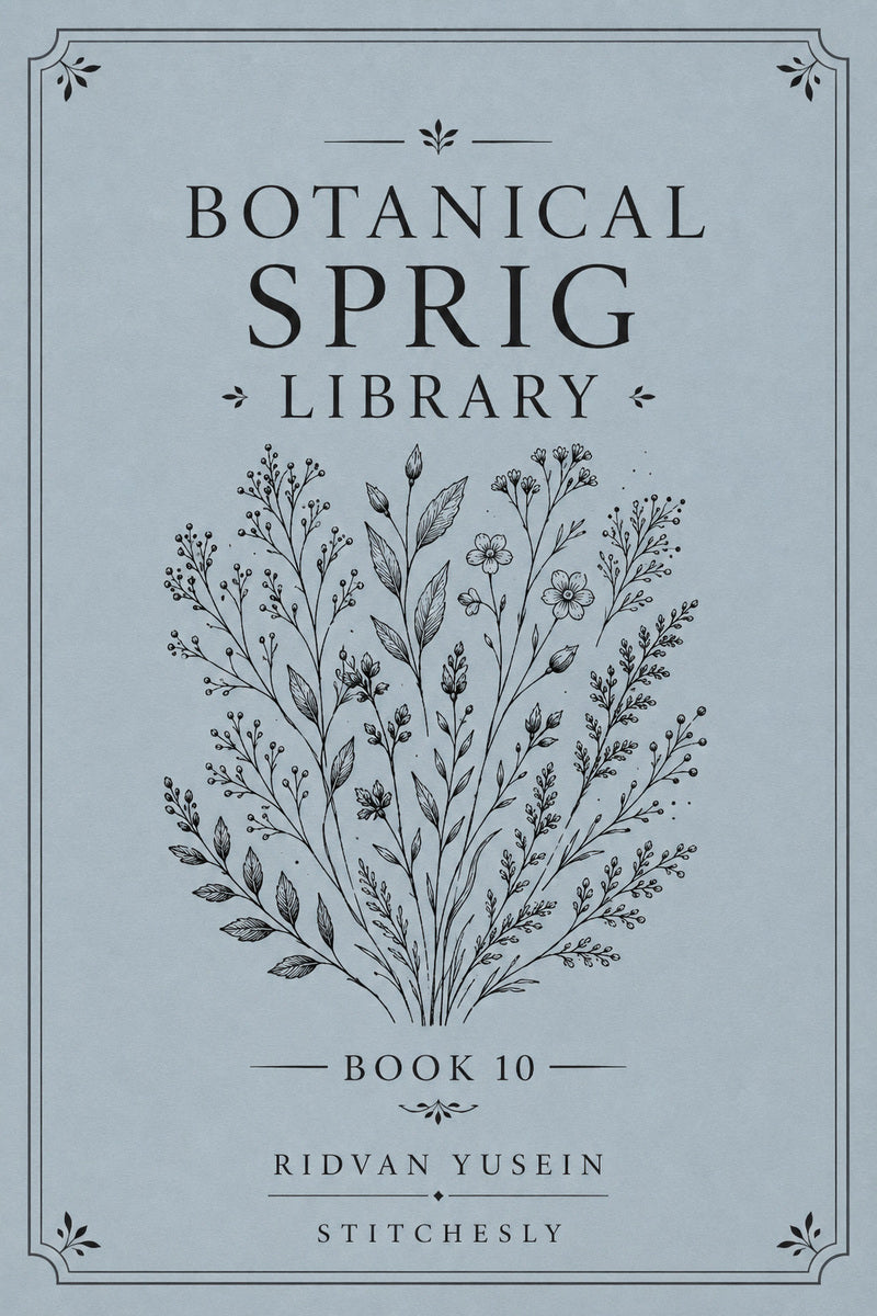 Botanical Sprig Library 10 Book 03 from Botanical Sprig Library Book 10, a digital embroidery design reference for machine embroidery designs, embroidery patterns and small motif and accent designs.