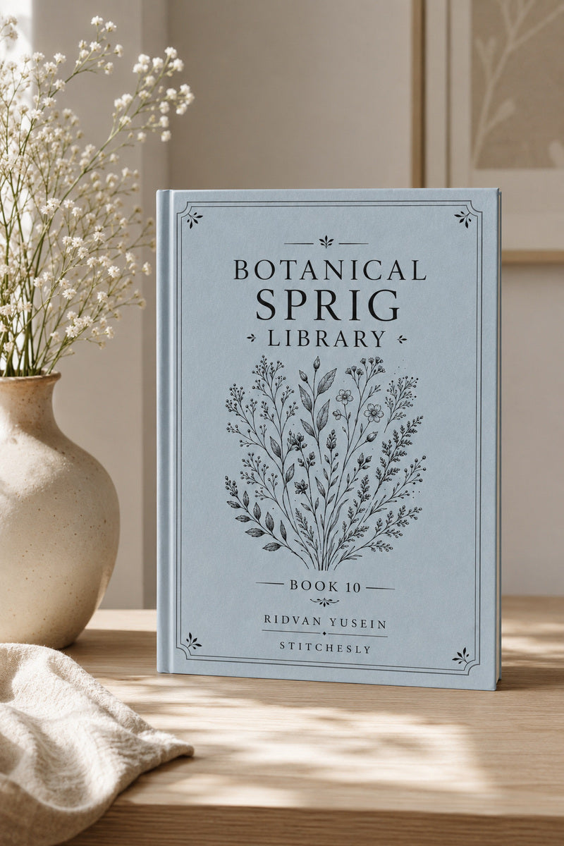 Botanical Sprig Library 10 Book from Botanical Sprig Library Book 10, a digital embroidery design reference for machine embroidery designs, embroidery patterns and small motif and accent designs.