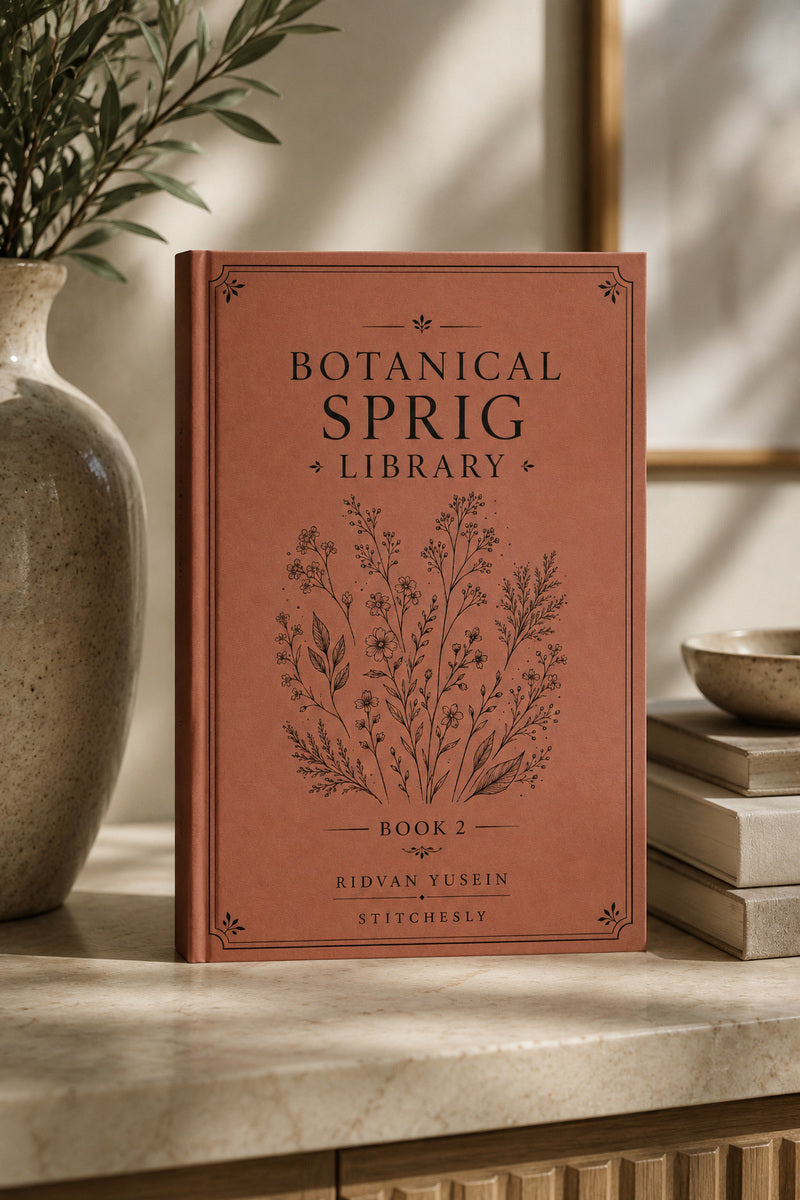 Botanical Sprig Library 2 Book from Botanical Sprig Library Book 2, a digital embroidery design reference for machine embroidery designs, embroidery patterns and small motif and accent designs.