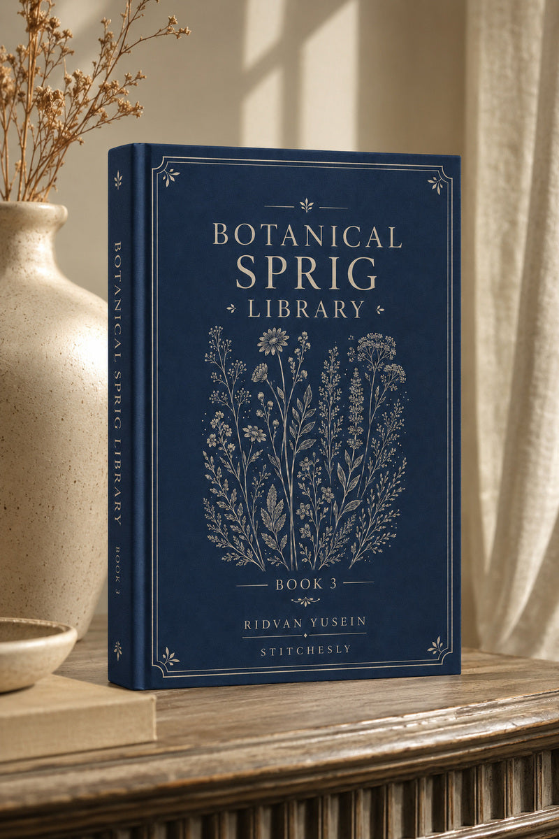 Botanical Sprig Library 3 Book from Botanical Sprig Library Book 3, a digital embroidery design reference for machine embroidery designs, embroidery patterns and small motif and accent designs.