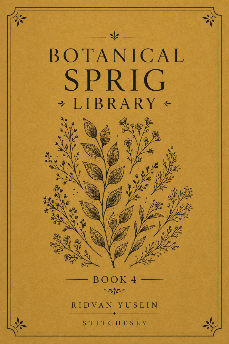 Botanical Sprig Library 4 Book 03 from Botanical Sprig Library Book 4, a digital embroidery design reference for machine embroidery designs, embroidery patterns and small motif and accent designs.