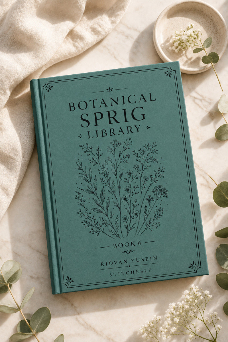 Botanical Sprig Library 6 Book 02 from Botanical Sprig Library Book 6, a digital embroidery design reference for machine embroidery designs, embroidery patterns and small motif and accent designs.