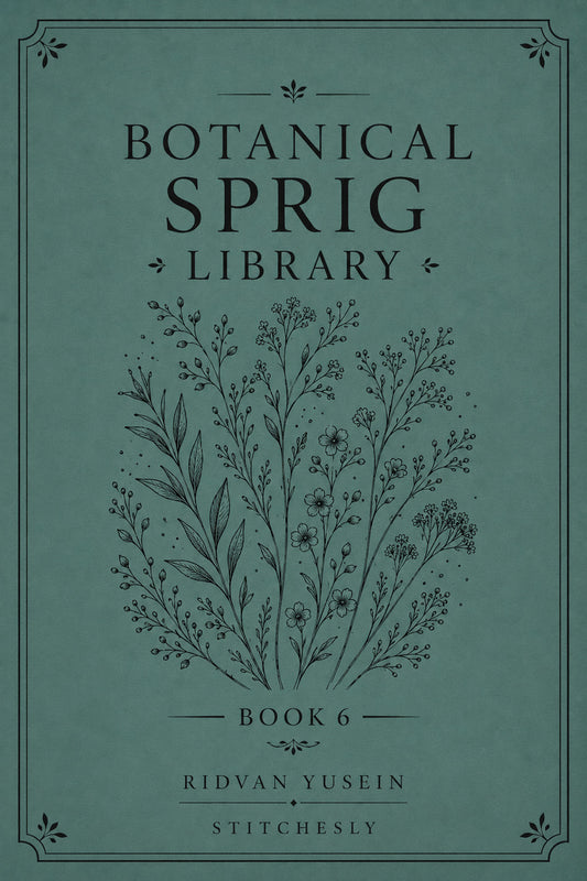 Botanical Sprig Library 6 Book 03 from Botanical Sprig Library Book 6, a digital embroidery design reference for machine embroidery designs, embroidery patterns and small motif and accent designs.