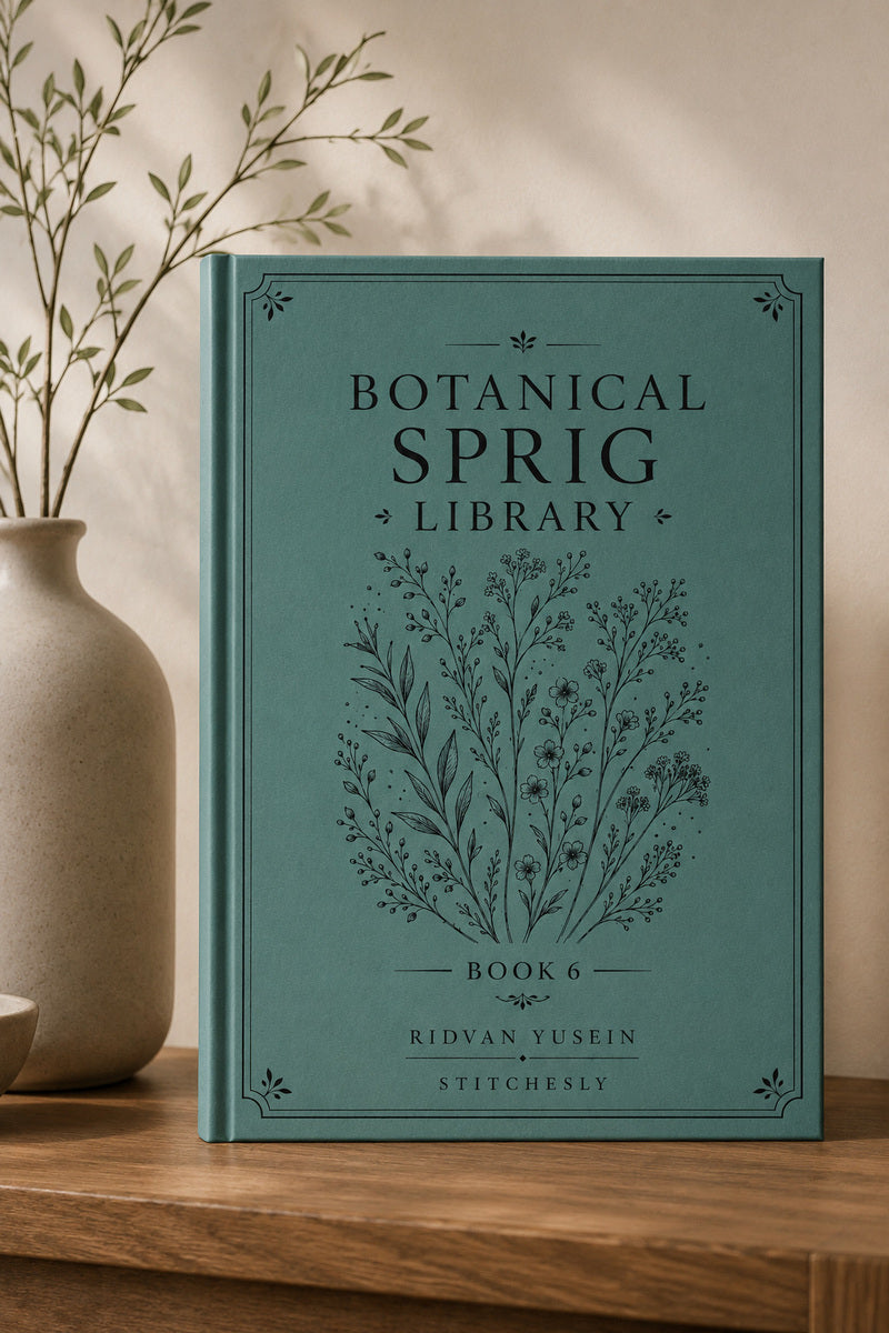 Botanical Sprig Library 6 Book from Botanical Sprig Library Book 6, a digital embroidery design reference for machine embroidery designs, embroidery patterns and small motif and accent designs.