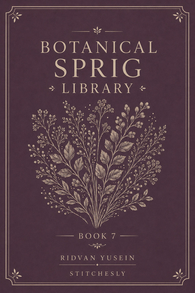 Botanical Sprig Library 7 Book from Botanical Sprig Library Book 7, a digital embroidery design reference for machine embroidery designs, embroidery patterns and small motif and accent designs.