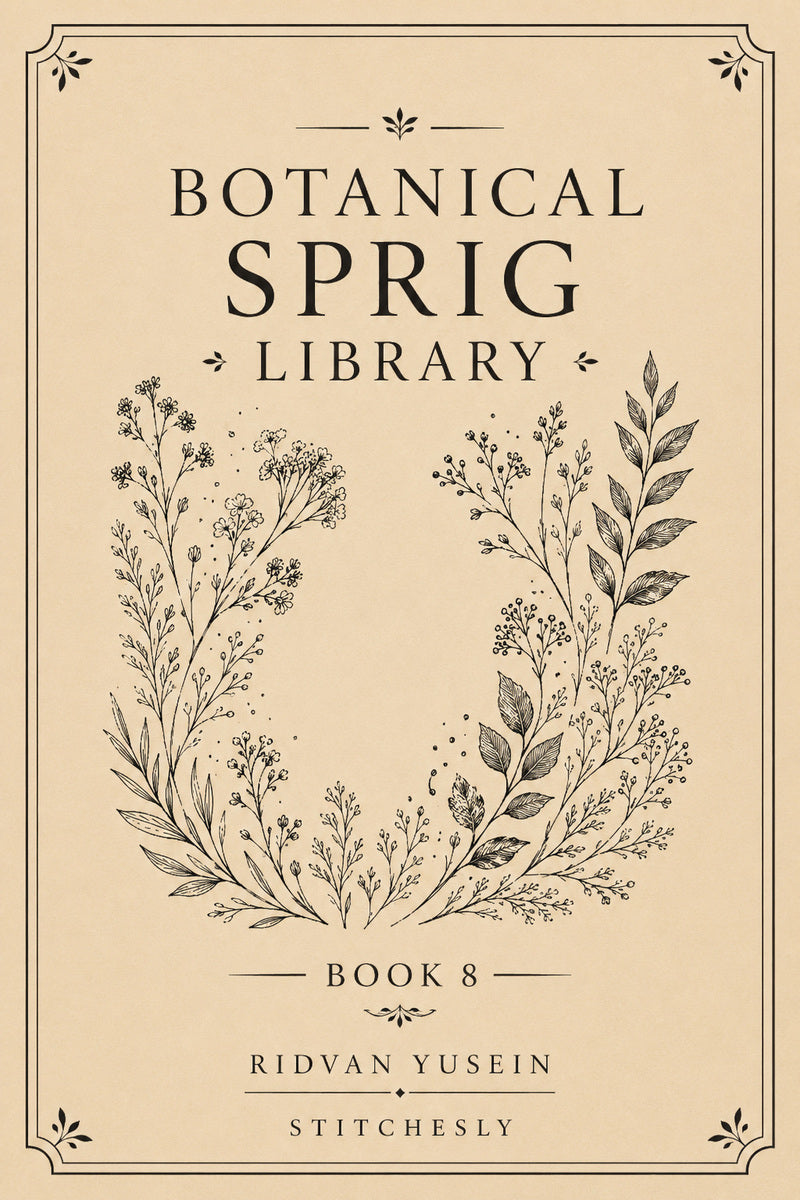 Botanical Sprig Library 8 Book 02 from Botanical Sprig Library Book 8, a digital embroidery design reference for machine embroidery designs, embroidery patterns and small motif and accent designs.