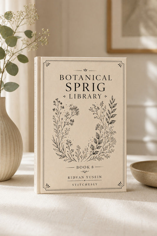 Botanical Sprig Library 8 Book 03 from Botanical Sprig Library Book 8, a digital embroidery design reference for machine embroidery designs, embroidery patterns and small motif and accent designs.