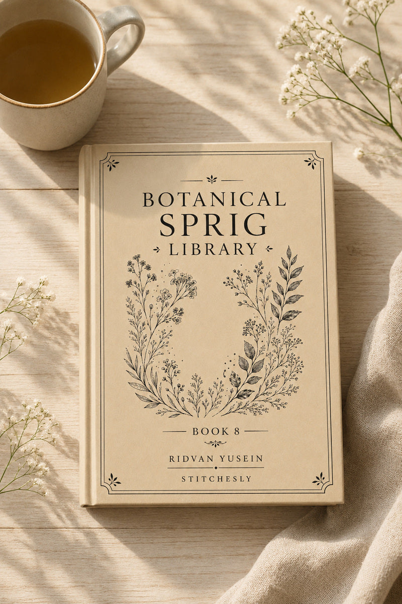 Botanical Sprig Library 8 Book from Botanical Sprig Library Book 8, a digital embroidery design reference for machine embroidery designs, embroidery patterns and small motif and accent designs.