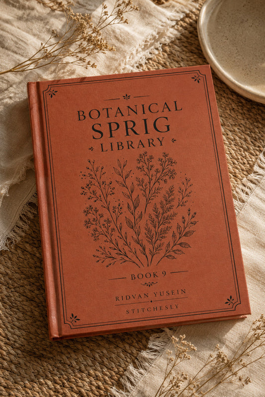 Botanical Sprig Library 9 Book from Botanical Sprig Library Book 9, a digital embroidery design reference for machine embroidery designs, embroidery patterns and small motif and accent designs.