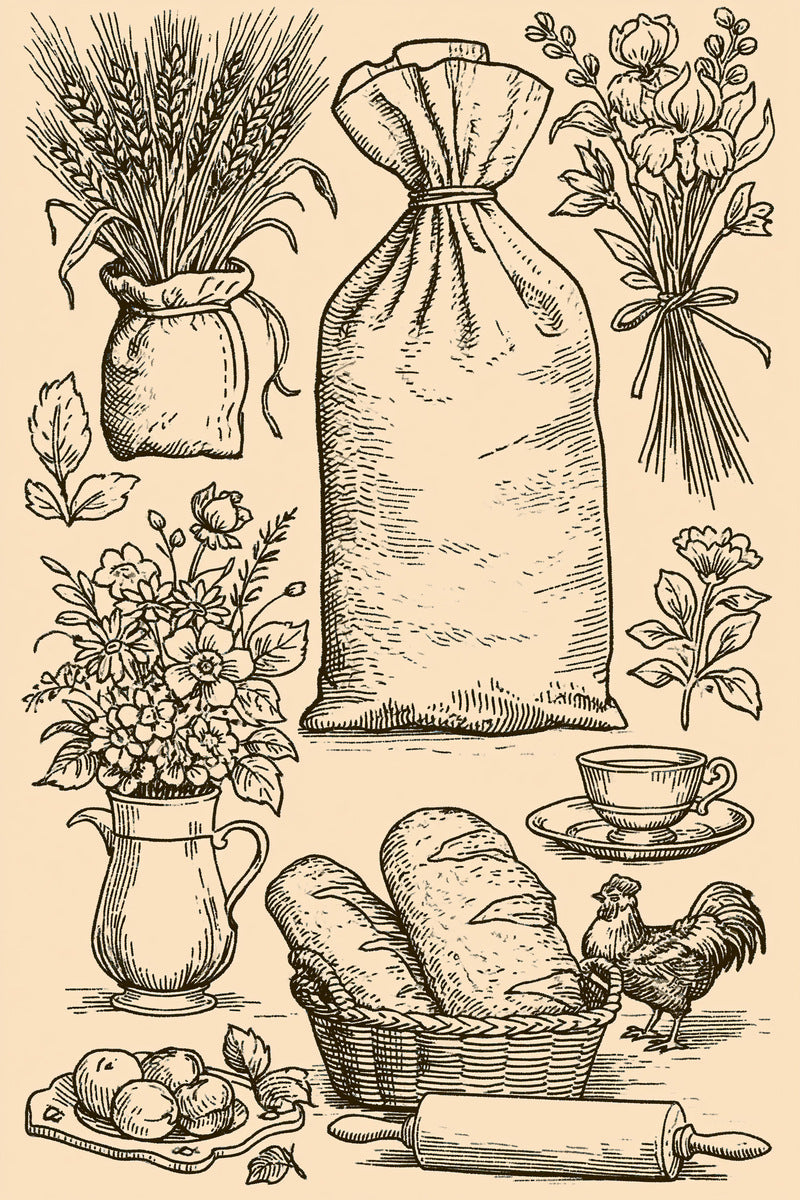 Bread Bag Pouch And Home from Kitchen Towels & Aprons Embroidery Book 1, a digital embroidery design reference for machine embroidery designs, embroidery patterns and linen and home textile projects.
